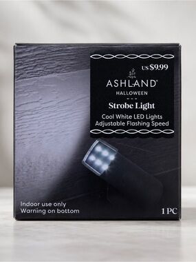 Ashland Halloween Strobe Light Cool White LED Adjustable Flashing Indoor